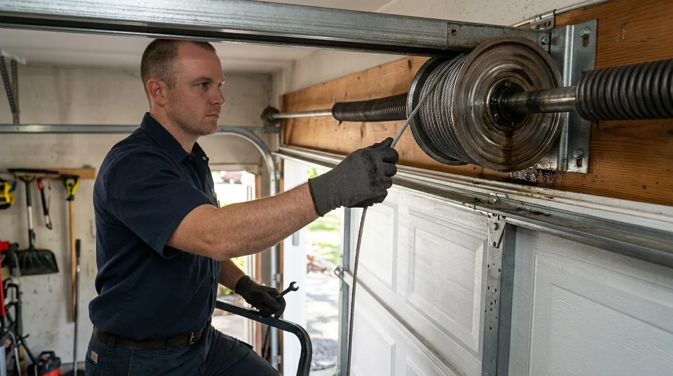 Modern flush garage door